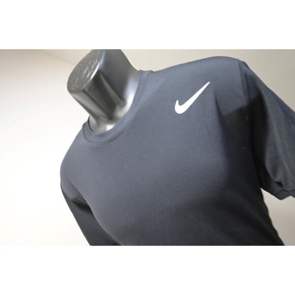 Nike Tennis Gym Shirt Dri Fit Fitted Black Short Sleeve Athletic Tee Mens Sz XL - Picture 1 of 10